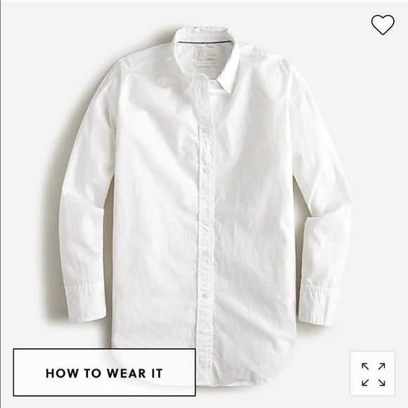 J. Crew Tops - J. Crew Relaxed-fit washed cotton poplin shirt